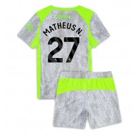 Stroje piłkarskie Manchester City Matheus Nunes #27 Koszulka Trzeciej dla dzieci 2025-26 Krótki Rękaw (+ szorty)